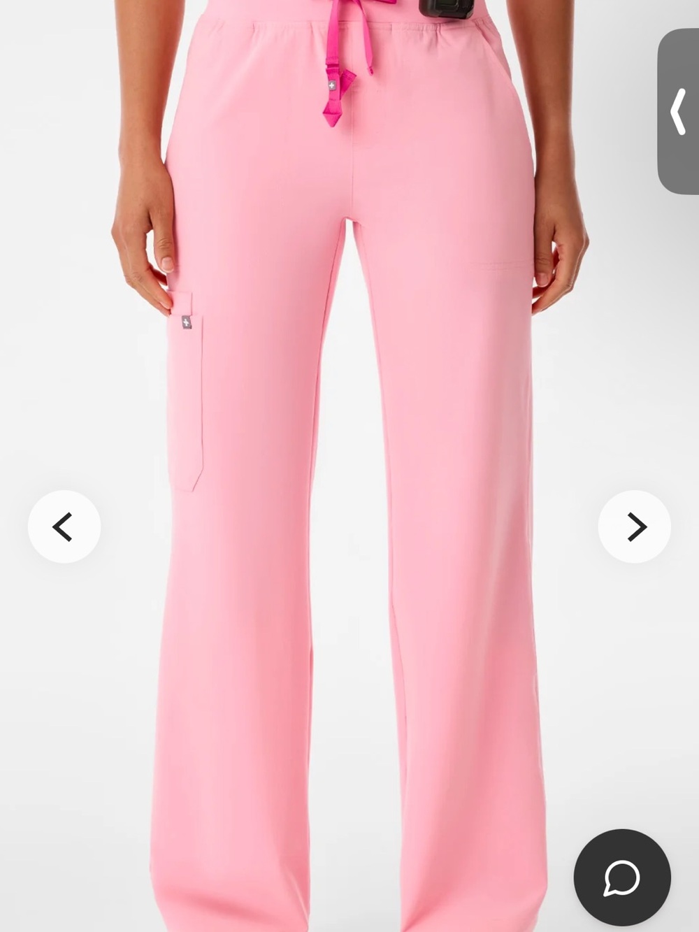 Figs Fight Club Pink Isabelle Wide-Leg Scrub Pants